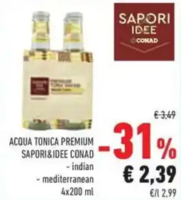 Conad Acqua tonica premium SAPORI&IDEE CONAD offerta