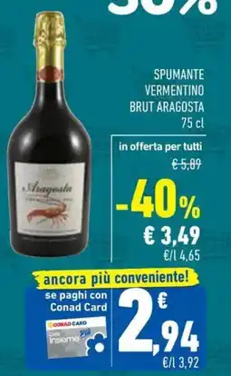 Conad Spumante vermentino brut aragosta offerta