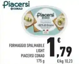 Conad Formaggio spalmabile light PIACERSI CONAD offerta
