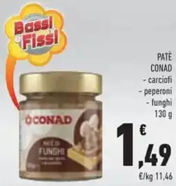 Conad Patè conad carciofi, peperoni, funghi offerta