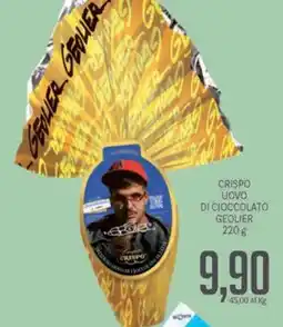 Supermercati Piccolo Crispo uovo di cioccolato geolier offerta