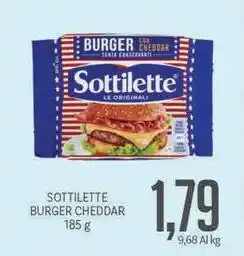 Supermercati Piccolo Sottilette burger cheddar offerta