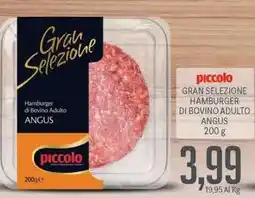 Supermercati Piccolo Piccolo gran selezione hamburger di bovino adulto offerta