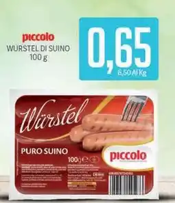 Supermercati Piccolo Piccolo wurstel di suino offerta