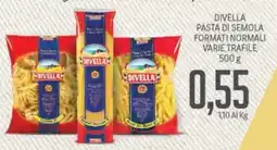 Supermercati Piccolo Divella pasta di semola formati normali offerta