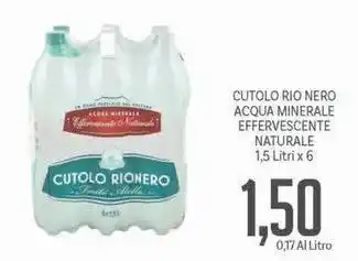 Supermercati Piccolo Cutolo rio nero acqua minerale effervescente naturale offerta