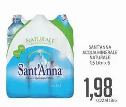 Supermercati Piccolo Sant'anna acqua minerale naturale offerta