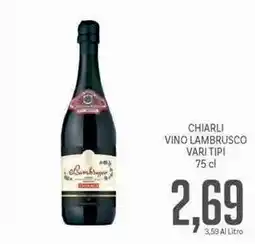 Supermercati Piccolo Chiarli vino lambrusco offerta