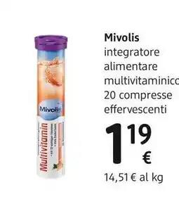dm drogerie markt Mivolis integratore alimentare multivitaminico 20 compresse effervescenti offerta