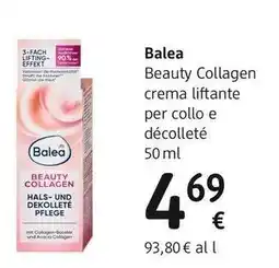 dm drogerie markt Balea Beauty Collagen crema liftante per collo e décolleté offerta