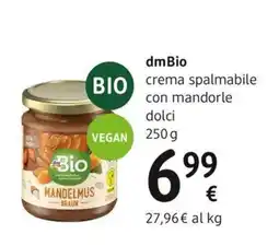 dm drogerie markt dmBio crema spalmabile con mandorle dolci offerta