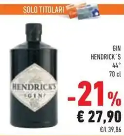 Conad Gin hendrick's 44° offerta