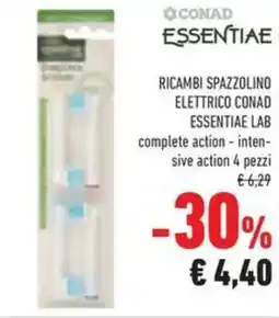 Conad Ricambi spazzolino elettrico CONAD ESSENTIAE LAB offerta