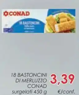 Conad 18 bastoncini di merluzzo CONAD offerta
