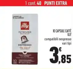 Conad 10 capsule caffè illy compatibili nespresso offerta