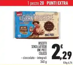 Conad Biscotti senza lattosio one piece COLUSSI offerta