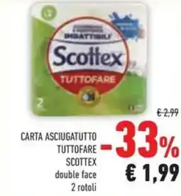 Conad Carta asciugatutto tuttofare scottex double face offerta
