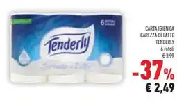 Conad Carta igienica carezza di latte TENDERLY offerta
