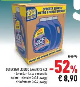 Conad Superstore Detersivo liquido lavatrice ACE offerta