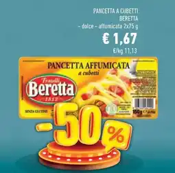 Conad Superstore Pancetta a cubetti BERETTA offerta