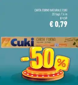 Conad Superstore Carta forno naturale CUKI offerta
