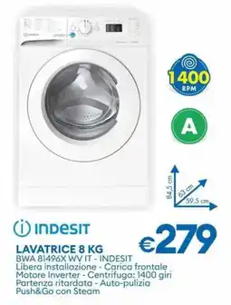 MD Discount LAVATRICE 8 KG BWA 81496X WV IT - INDESIT offerta