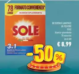 Conad Superstore Detersivo lavatrice in polvere SOLE offerta