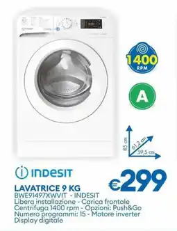MD Discount LAVATRICE 9 KG BWE91497XWVIT - INDESIT offerta