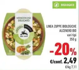 Conad Superstore Linea zuppe biologiche ALCENERO BIO offerta
