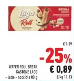 Conad Superstore Wafer roll break GASTONE LAGO offerta