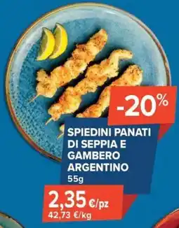 Sapore di Mare Spiedini panati di seppia e gambero argentino offerta