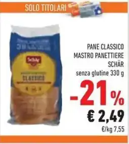 Conad Superstore Pane classico mastro panettiere SCHÄR offerta