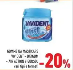 Conad Superstore Gomme da masticare VIVIDENT DAYGUM AIR ACTION VIGORSOL offerta