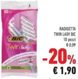 Conad Superstore Radigetta twin lady BIC offerta