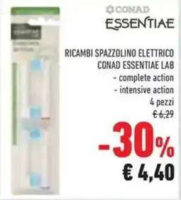 Conad Superstore Ricambi spazzolino elettrico CONAD ESSENTIAE LAB offerta