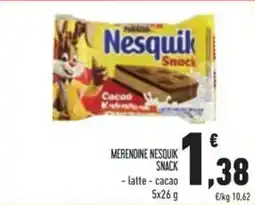 Conad Superstore Merendine nesquik snack NESTLE offerta