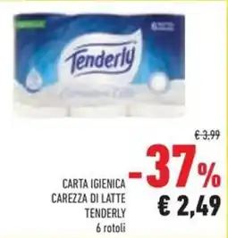 Conad Superstore Carta igienica carezza di latte TENDERLY offerta