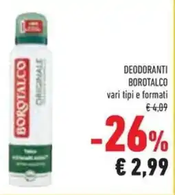 Conad Superstore Deodoranti BOROTALCO offerta