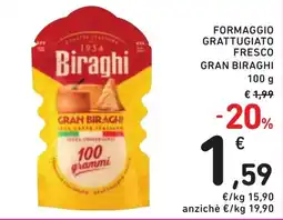 Spazio Conad Formaggio grattugiato fresco GRAN BIRAGHI offerta
