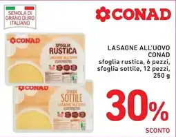 Spazio Conad Lasagne all'uovo CONAD offerta