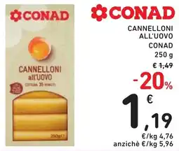 Spazio Conad Cannelloni all'uovo CONAD offerta