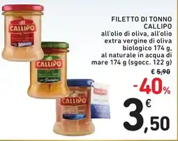 Spazio Conad Filetto di tonno CALLIPO offerta