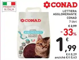 Spazio Conad Lettiera agglomerante CONAD offerta