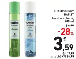Spazio Conad Shampoo dry BATIST offerta