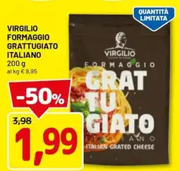 DPiù Virgilio formaggio grattugiato italiano offerta