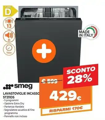 Expert St211ds lavastoviglie a scomparsa totale 13 coperti d offerta