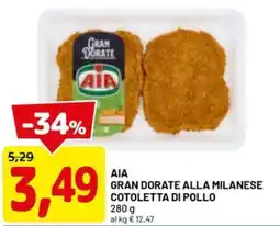 DPiù Aia gran dorate alla milanese cotoletta di pollo offerta