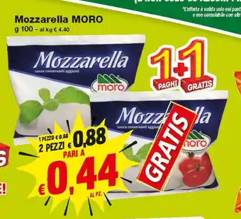 Prix Quality Moro Mozzarella 100g + 1 Gratis offerta