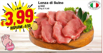 Prix Quality Lonza di Suino 350g offerta