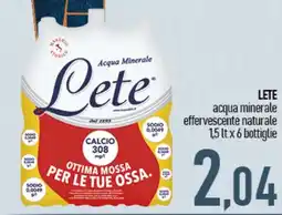 Ciro Amodio LETE acqua minerale effervescente naturale offerta